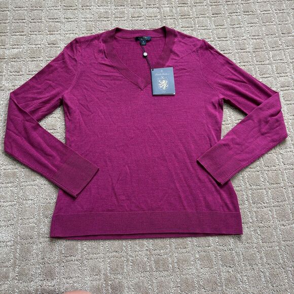 Brooks Brothers 100% Wool Sweater Women´s M Purple V...